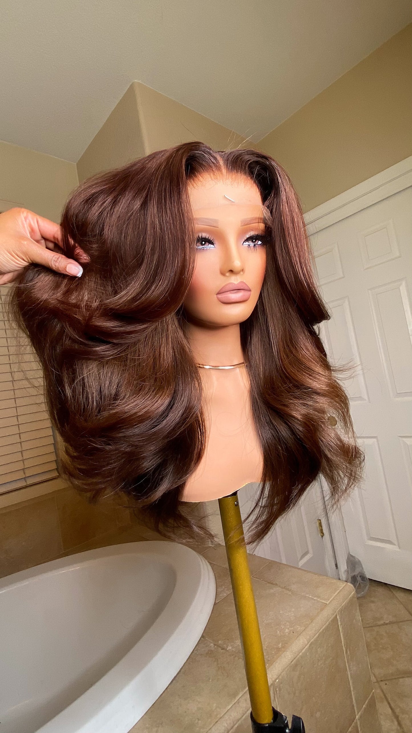 Danicia (Chocolate Brown) Lace Wig | RTS - Cambodian Hair Freak LLC