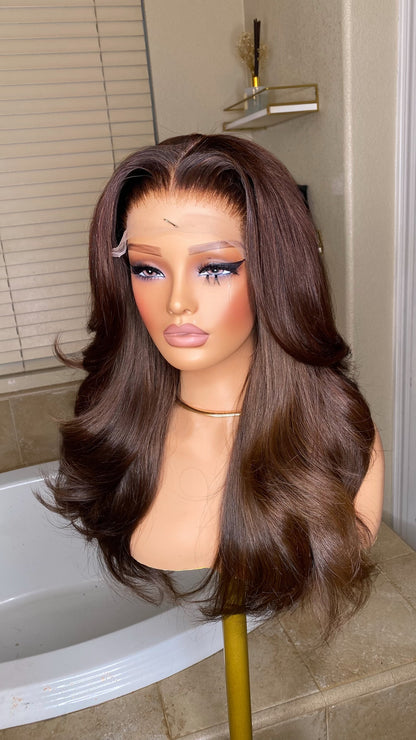 Danicia (Chocolate Brown) Lace Wig | RTS - Cambodian Hair Freak LLC 