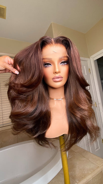 Danicia (Chocolate Brown) Lace Wig | RTS - Cambodian Hair Freak LLC 