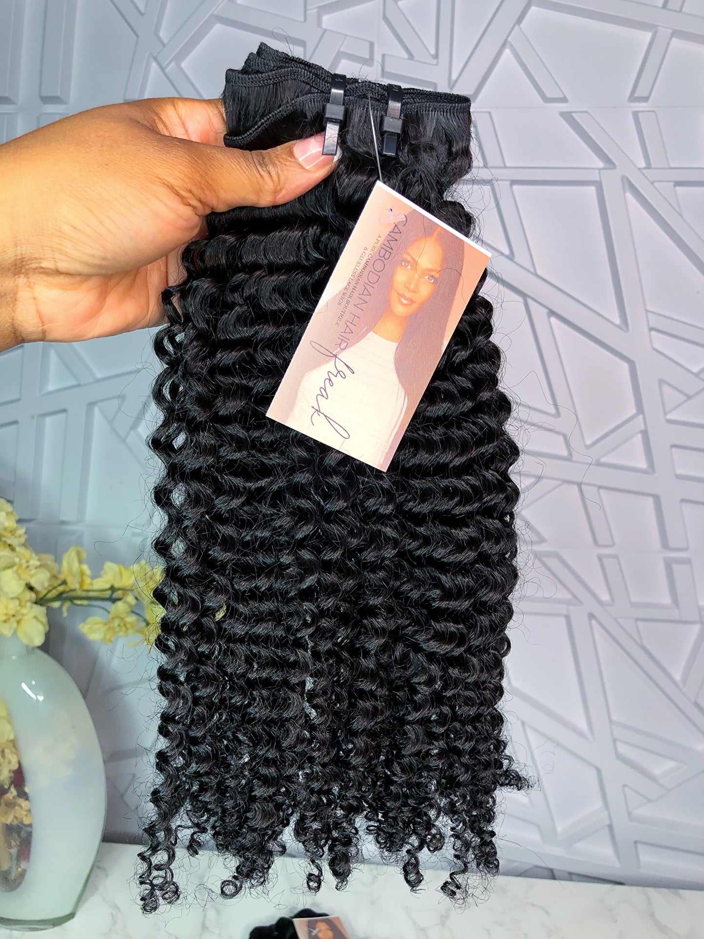 Cambodian Kinky Curly Hair Extensions
