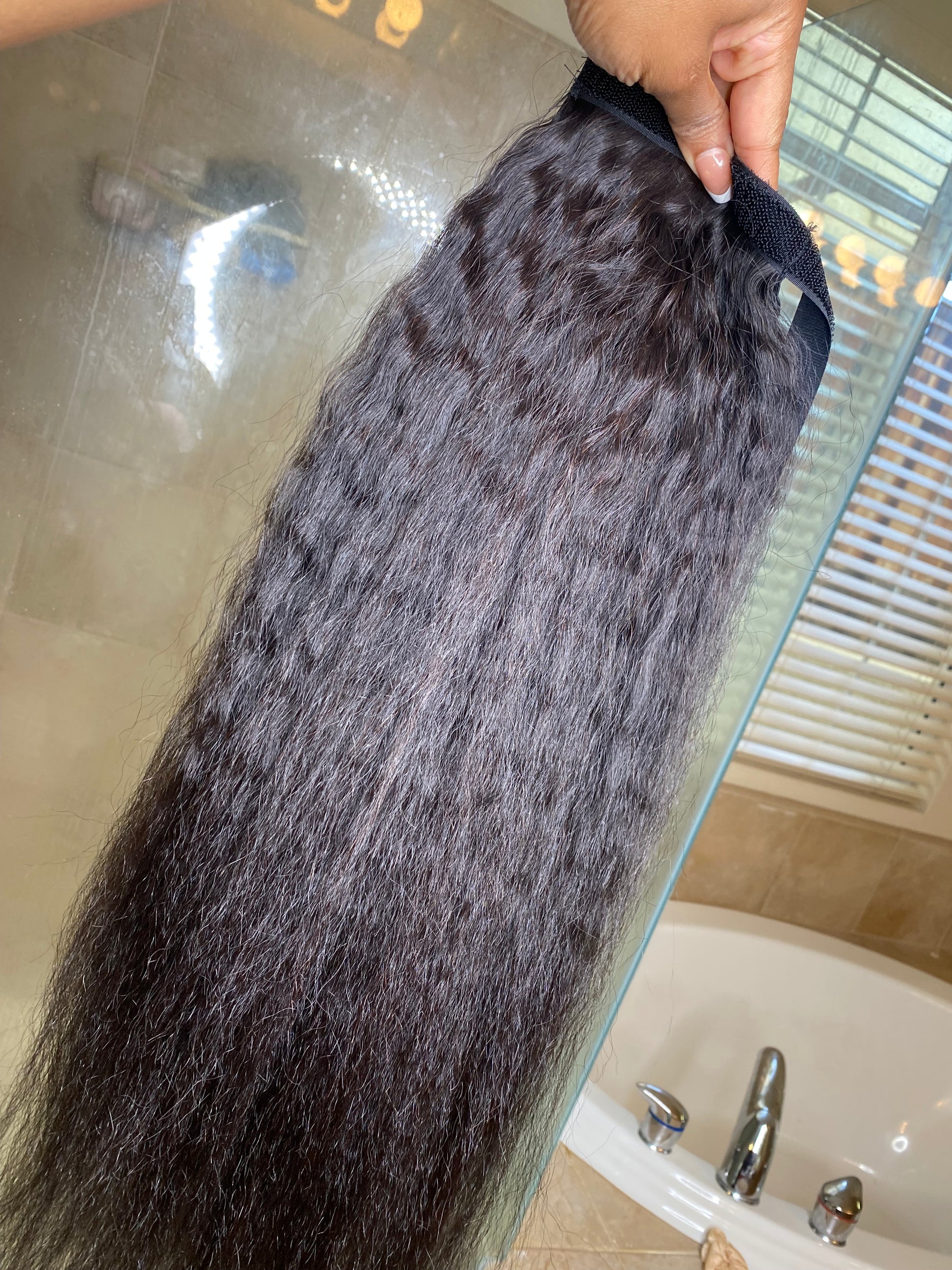 Kinky Straight Ponytail RTS - Cambodian Hair Freak LLC 